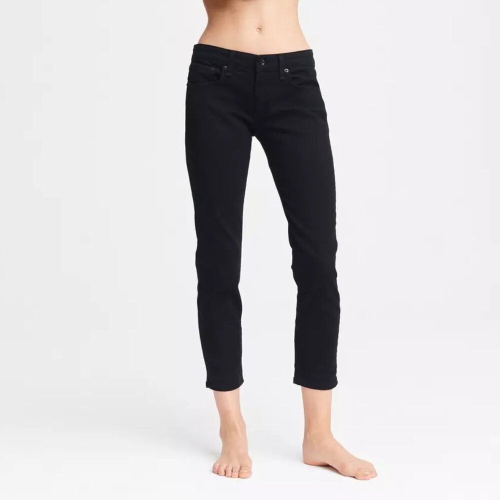 Rag & Bone: Dre Low-Rise Boyfriend in No Fade Black